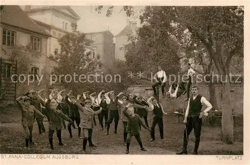 AK / Ansichtskarte  Augsburg St. Anna Collegium Turnplatz Augsburg