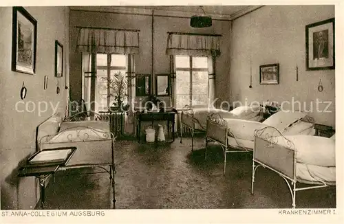 AK / Ansichtskarte  Augsburg St. Anna Collegium Krankenzimmer I Augsburg