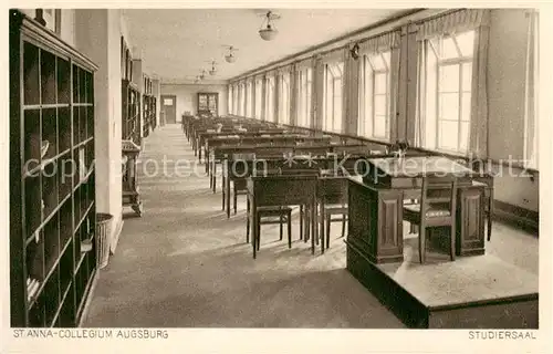 AK / Ansichtskarte 73801540 Augsburg St. Anna Collegium Studiersaal Augsburg