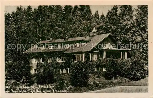 AK / Ansichtskarte 73801546 Bad_Brambach FDGB Ferienheim Schoenberg am Kapellenberg Bad_Brambach