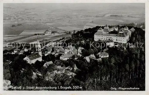 AK / Ansichtskarte  Augustusburg Schloss und Stadt Augustusburg