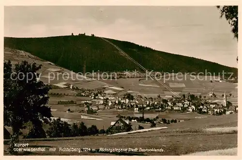 AK / Ansichtskarte  Oberwiesenthal_Erzgebirge mit Fichtelberg Panorama Oberwiesenthal Erzgebirge