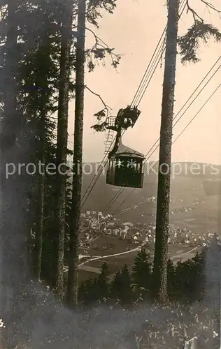 AK / Ansichtskarte 73801565 Oberwiesenthal_Erzgebirge Panorama mit Seilbahn Oberwiesenthal Erzgebirge