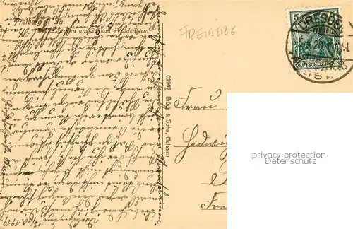 AK / Ansichtskarte  Freiberg__Sachsen Schloss Freudenstein Schlossgraben 