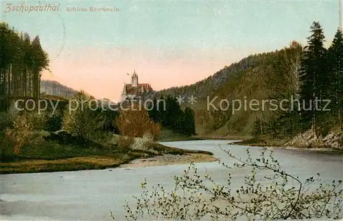 AK / Ansichtskarte 73801583 Zschopautal Schloss Kriebstein Panorama Zschopautal