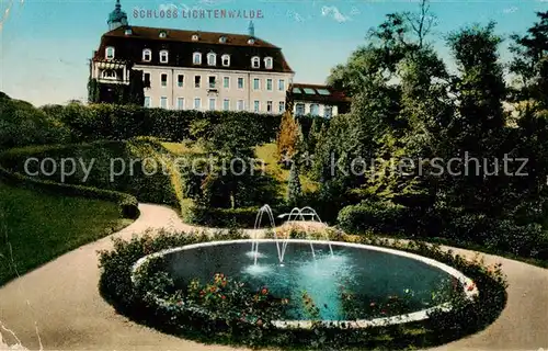 AK / Ansichtskarte  Lichtenwalde_Sachsen Schloss Lichtenwalde Park Lichtenwalde Sachsen