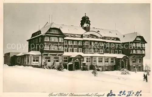 AK / Ansichtskarte 73801609 Oberwiesenthal_Erzgebirge Sport Hotel Oberwiesenthal Erzgebirge