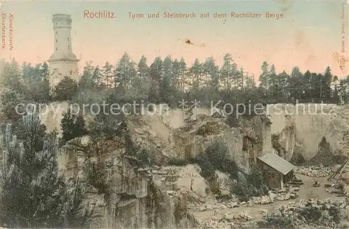 AK / Ansichtskarte 73801620 Rochlitz__Sachsen Turm und Steinbruch auf dem Rochlitzer Berg 