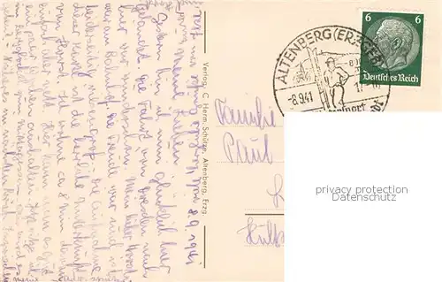 AK / Ansichtskarte  Altenberg_Erzgebirge Berghof Raupennest mit Blick auf Geising Altenberg Erzgebirge