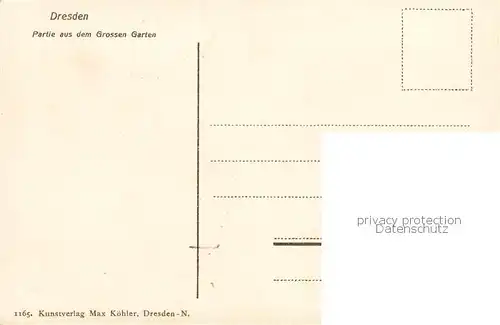 AK / Ansichtskarte  Dresden_Elbe Partie aus dem Grossen Garten 