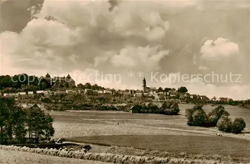 AK / Ansichtskarte  Augustusburg Stadt und Burgblick Augustusburg