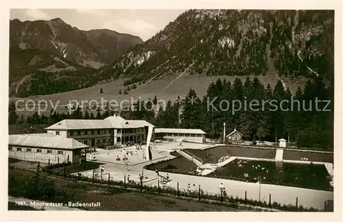 AK / Ansichtskarte 73801692 Oberstdorf Moorwasser Badeanstalt Allgaeuer Alpen Oberstdorf