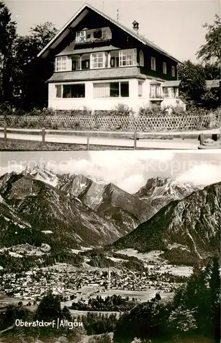 AK / Ansichtskarte  Oberstdorf Panorama Allgaeuer Alpen Fremdenheim Sonnenhaus Oberstdorf