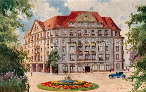 AK / Ansichtskarte  Dresden_Elbe Palasthotel Weber Kuenstlerkarte 