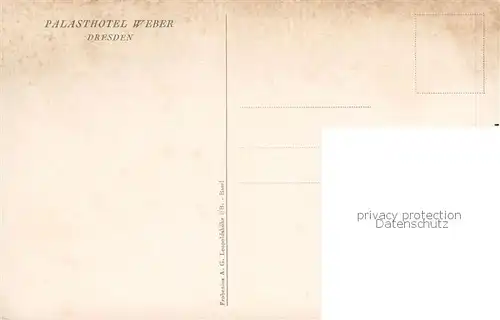 AK / Ansichtskarte  Dresden_Elbe Palasthotel Weber Kuenstlerkarte 