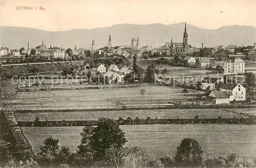 AK / Ansichtskarte  Zittau Panorama Zittau