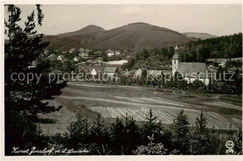 AK / Ansichtskarte  Jonsdorf Panorama Kirche Hohe Lausche Burgberg Kurort Zittauer Gebirge Jonsdorf