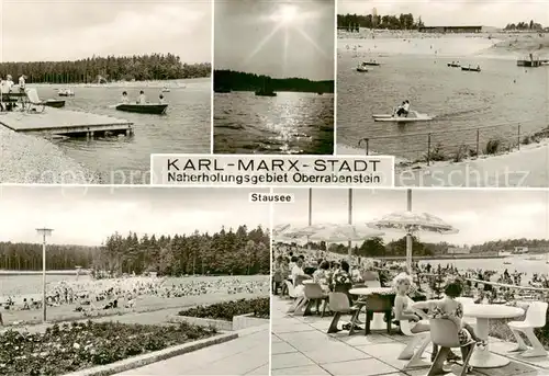 AK / Ansichtskarte  Karl-Marx-Stadt Naherholungsgebiet Oberrabenstein Stausee Terrasse Karl-Marx-Stadt