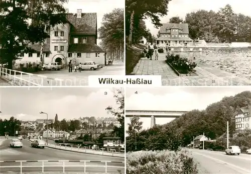 AK / Ansichtskarte  Wilkau-Hasslau Jugendherberge Freibad Ernst Thaelmann Bruecke Autobahnbruecke Wilkau-Hasslau