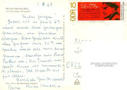 AK / Ansichtskarte  Zwickau__Sachsen HO Gaststaette Ringcafe 