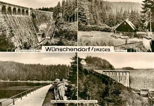 AK / Ansichtskarte 73801778 Wuenschendorf_Lengefeld_Erzgebirge Obere Neunzehnhainer Talsperre Lautenbachtal Untere Neunzehnhainer Talsperre Saldenbach Talsperre Wuenschendorf_Lengefeld