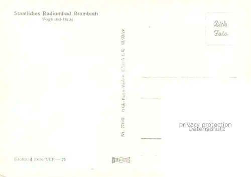 AK / Ansichtskarte  Bad_Brambach Radiumbad Vogtland Haus Bad_Brambach