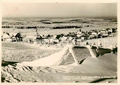 AK / Ansichtskarte  Gottesgab_Bozi_Dar_CZ Winterpanorama 