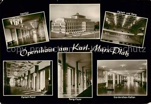 AK / Ansichtskarte 73801793 Karl-Marx-Stadt Opernhaus Vestibuel Parkett und Rang Foyer Garderoben Hallen Karl-Marx-Stadt