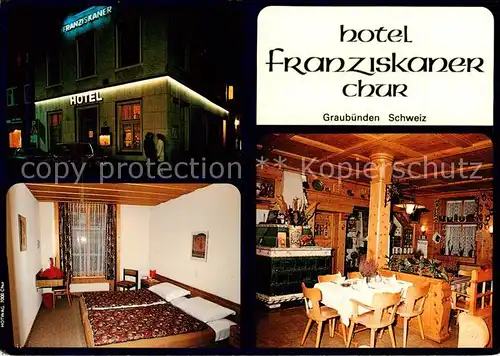 AK / Ansichtskarte Chur_GR Hotel Franziskaner Zimmer Gastraum Chur_GR