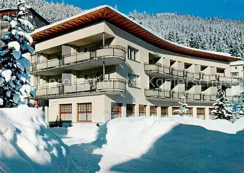 AK / Ansichtskarte Davos_Platz_GR Pension Strela Davos_Platz_GR