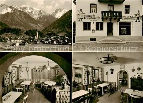 AK / Ansichtskarte  Oberstdorf Panorama Brotzeitstueble zum Laternle Gastraeume Oberstdorf