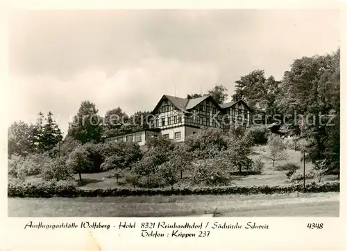 AK / Ansichtskarte  Reinhardtsdorf_Bad_Schandau Hotel Wolfsberg Ausflugsgaststaette Reinhardtsdorf_Bad