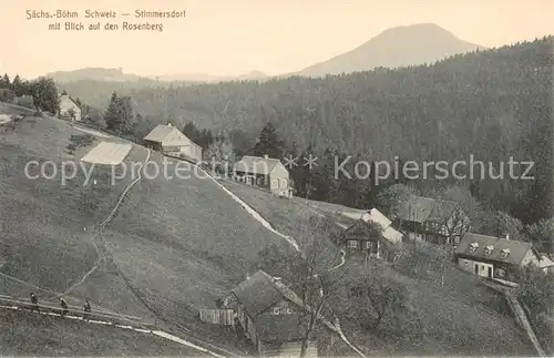 AK / Ansichtskarte 73801941 Stimmersdorf_Mezna_CZ Teilansicht Landschaftspanorama Blick auf den Rosenberg 
