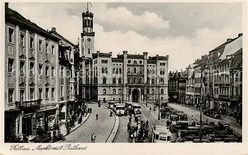 AK / Ansichtskarte 73801948 Zittau Markt mit Rathaus Zittau