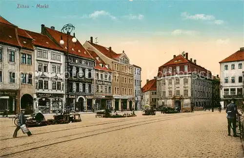 AK / Ansichtskarte  Zittau Markt Zittau