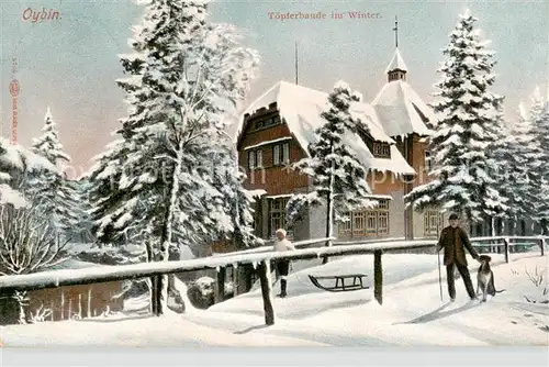 AK / Ansichtskarte 73801956 Oybin Toepferbaude im Winter Zittauer Gebirge Oybin