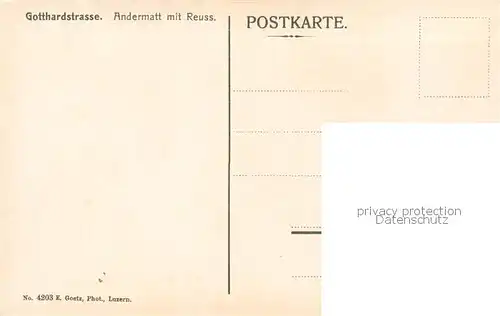 AK / Ansichtskarte Gotthardstrasse Andermatt mit Reuss 