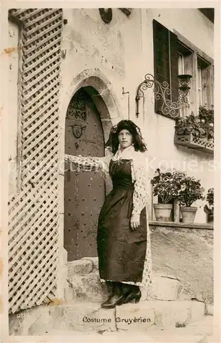 AK / Ansichtskarte Gruyere_Gruyeres_FR Costume Gruyerien 