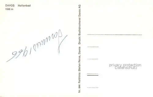 AK / Ansichtskarte Davos_GR Hallenbad Davos_GR