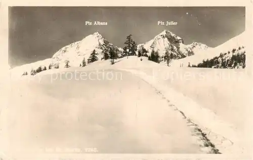 AK / Ansichtskarte Silvaplana_GR mit Piz Albena und Piz Julier Silvaplana_GR