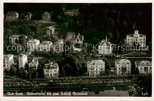 AK / Ansichtskarte  Bad_Ems Villenviertel bis zum Schloss Balmoral Bad_Ems