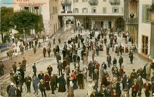 AK / Ansichtskarte  Bad_Ems Kurhausplatz waehrend des Fruehkonzerts Bad_Ems