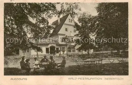 AK / Ansichtskarte  Augsburg Waldrestaurant Siebentisch Augsburg