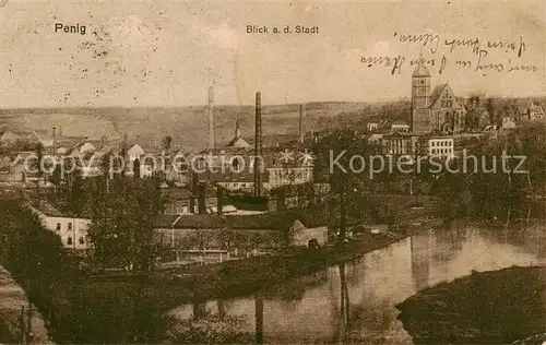 AK / Ansichtskarte  Penig Stadtbild mit Kirche Penig