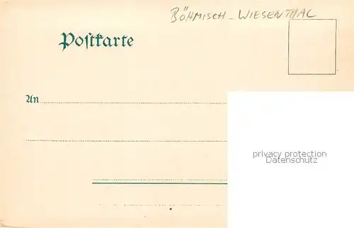 AK / Ansichtskarte 73802176 Boehmisch_Wiesenthal mit Oberwiesenthal und Unterwiesenthal Boehmisch Wiesenthal