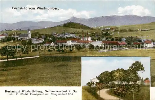 AK / Ansichtskarte  Seifhennersdorf Fernsicht vom Windmuehlberg Restaurant Windmuehlberg Seifhennersdorf