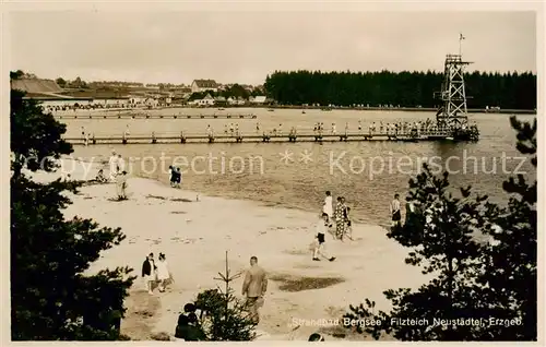 AK / Ansichtskarte  Neustaedtel_Sachsen_Erzgebirge Strandbad Bergsee Filzteich Neustaedtel_Sachsen