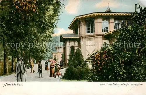 AK / Ansichtskarte  Bad_Elster Moritz- und Salzquellen-Promenade Kurort Bad_Elster