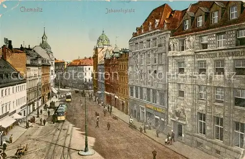 AK / Ansichtskarte  Chemnitz Johannisplatz Strassenbahn Chemnitz