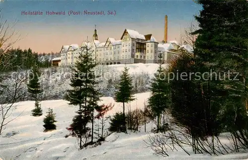 AK / Ansichtskarte  Neustadt_Sachsen Heilstaette Hohwald Winterlandschaft Neustadt_Sachsen